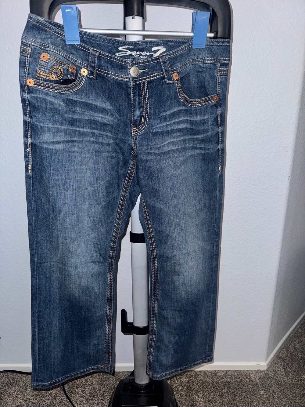 Seven7 Men’s Blue Relaxed Straight Jeans